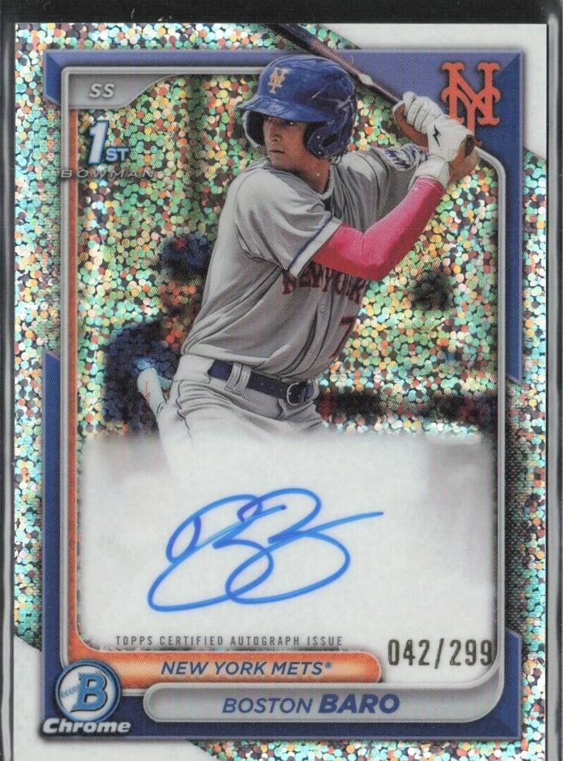 2024 Bowman Chrome Prospects Baseball Speckle Boston Baro #CPA-BBA PSA 9