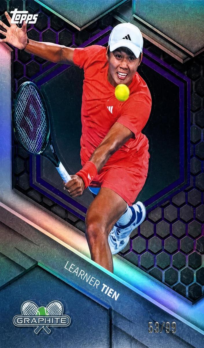 2026 Topps Graphite Tennis Purple Refractor Learner Tien #109