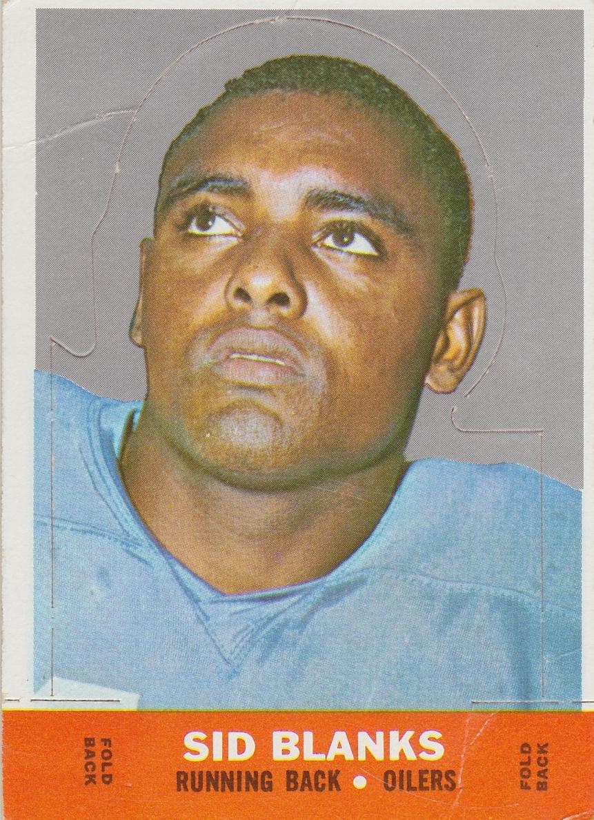 1968 Topps Stand-Ups Football Sid Blanks #NNO PSA 7