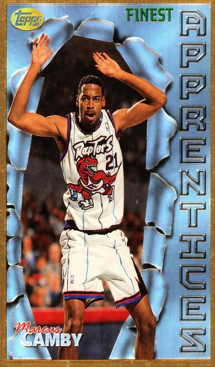 1996 Topps Finest Basketball Refractor Marcus Camby #82 PSA 9