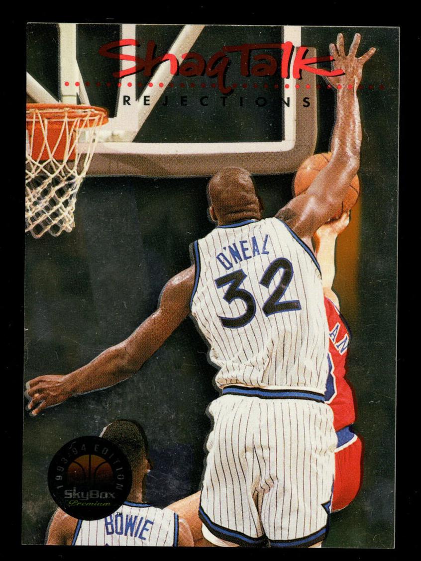 1993 Skybox Premium Basketball Rejections Shaquille O'Neal #8