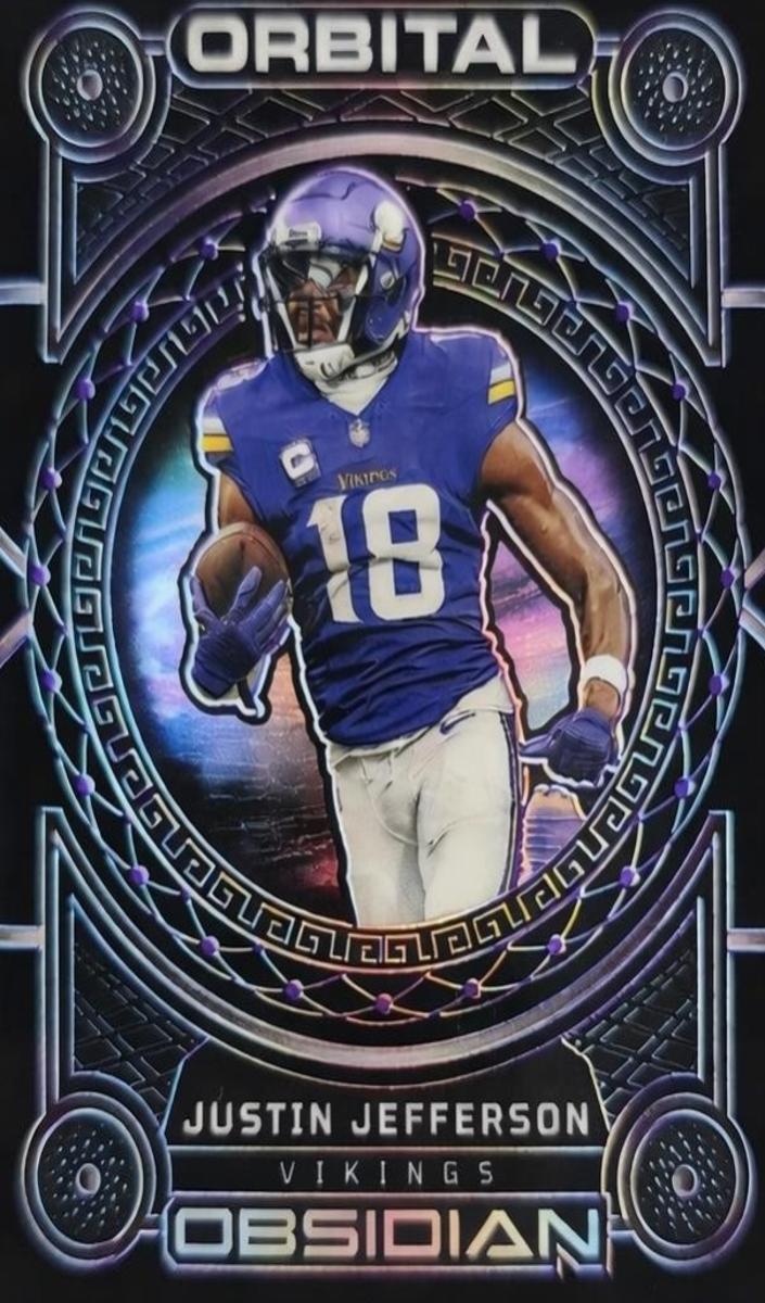 2023 Panini Obsidian Football Electric Etch Purple Justin Jefferson #16 PSA 10