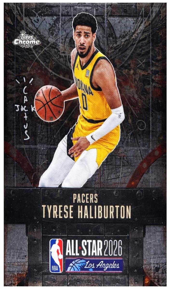 2025 Topps Chrome Cactus Jack X NBA All-Star Game Basketball Tyrese Haliburton #45
