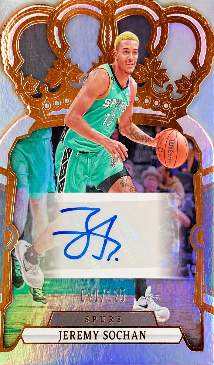2023 Panini Crown Royale Basketball Jeremy Sochan #CA-SOC PSA 8