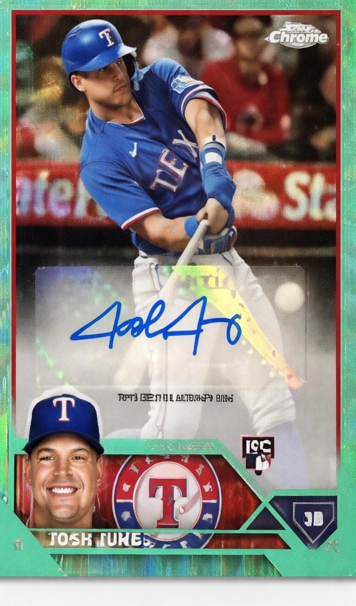 2023 Topps Chrome Update Baseball Aqua Wave Josh Jung #AC-JJ PSA 10