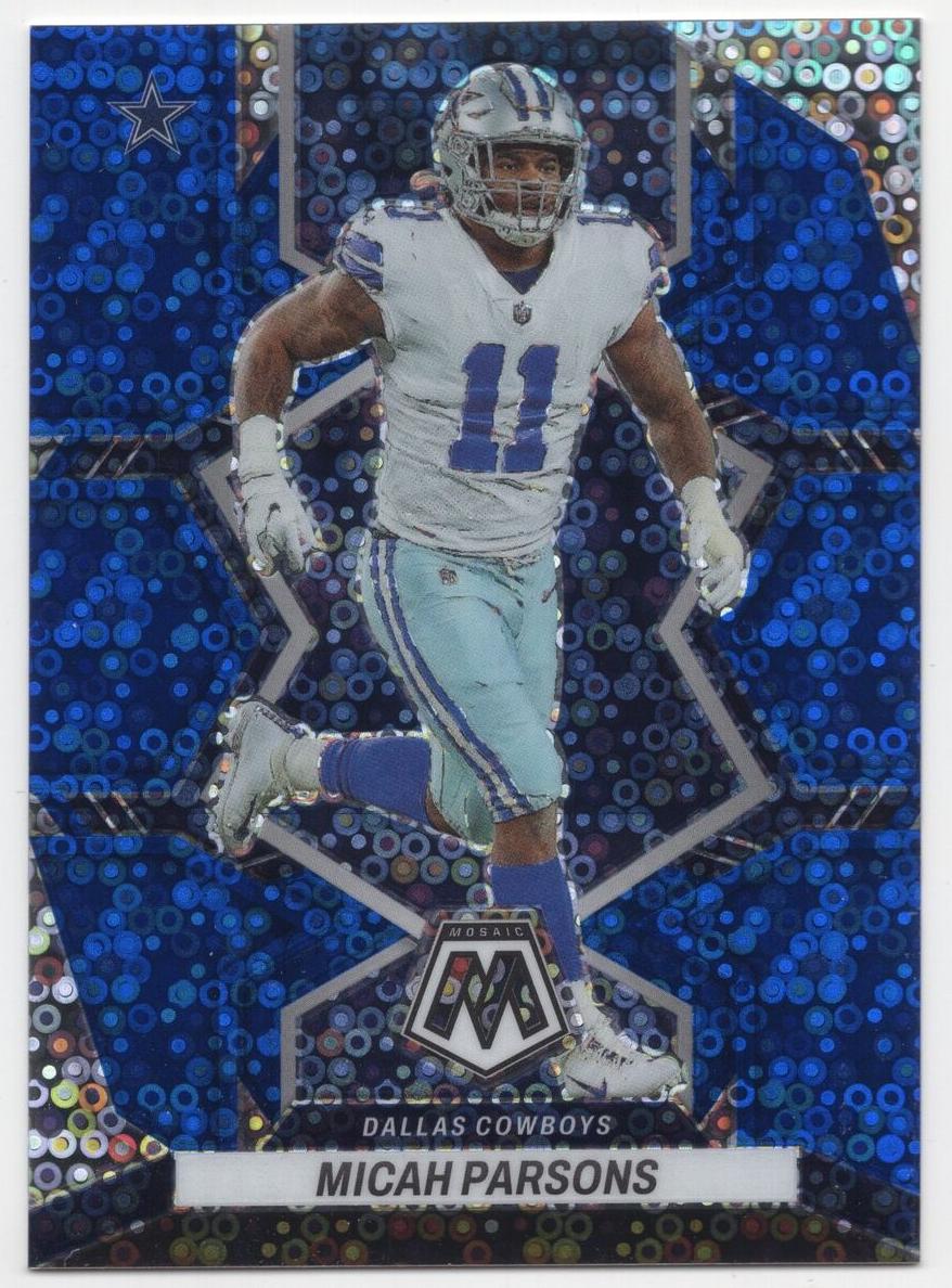 2022 Panini Mosaic Football No Huddle Blue Micah Parsons #55