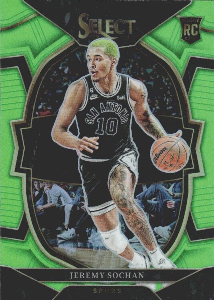 2022 Panini Select Basketball Neon Green Jeremy Sochan #86
