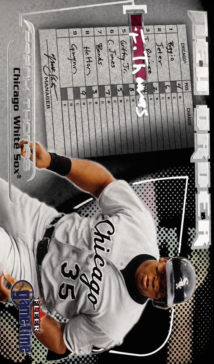 2001 Fleer Game Time Baseball Frank Thomas #13 NO PSA 10