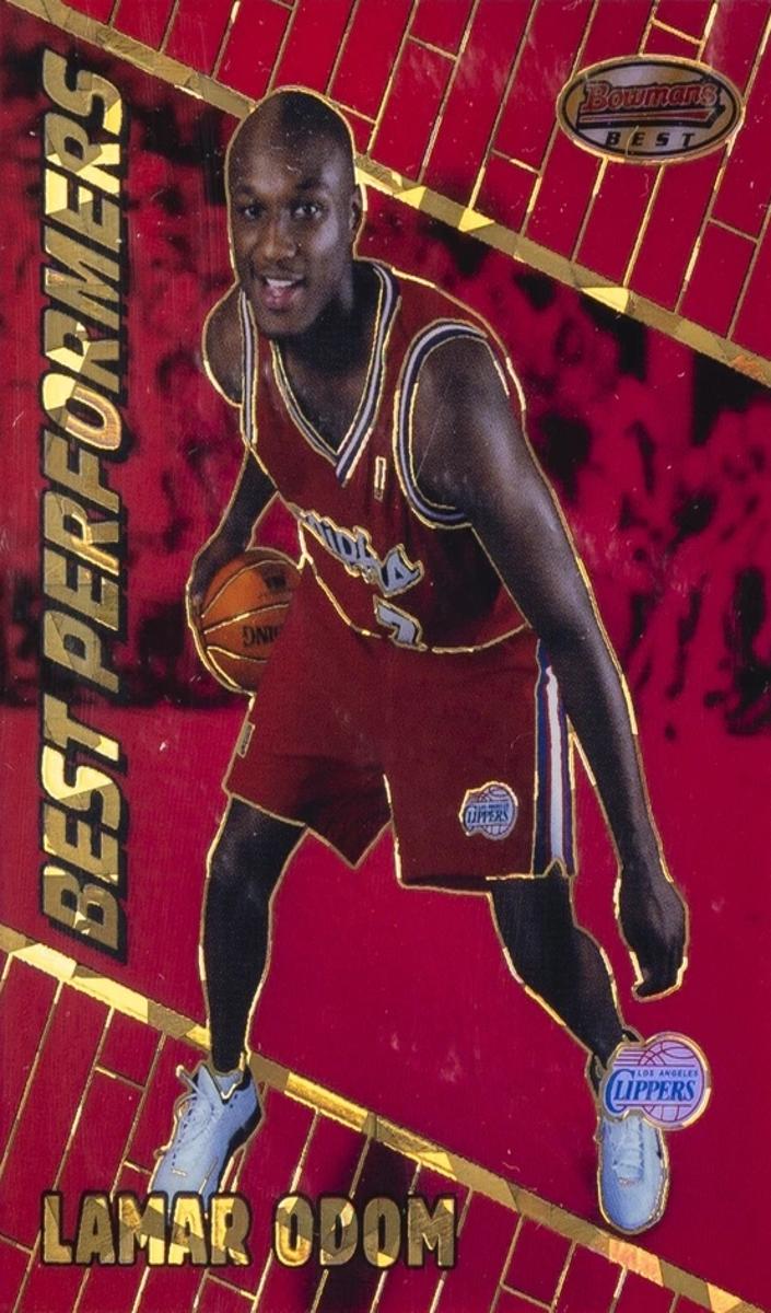 1999 Bowman's Best Basketball Atomic Refractor Lamar Odom #98 PSA 9