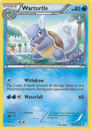 2012 Pokemon Black & White Boundaries Crossed Wartortle #30