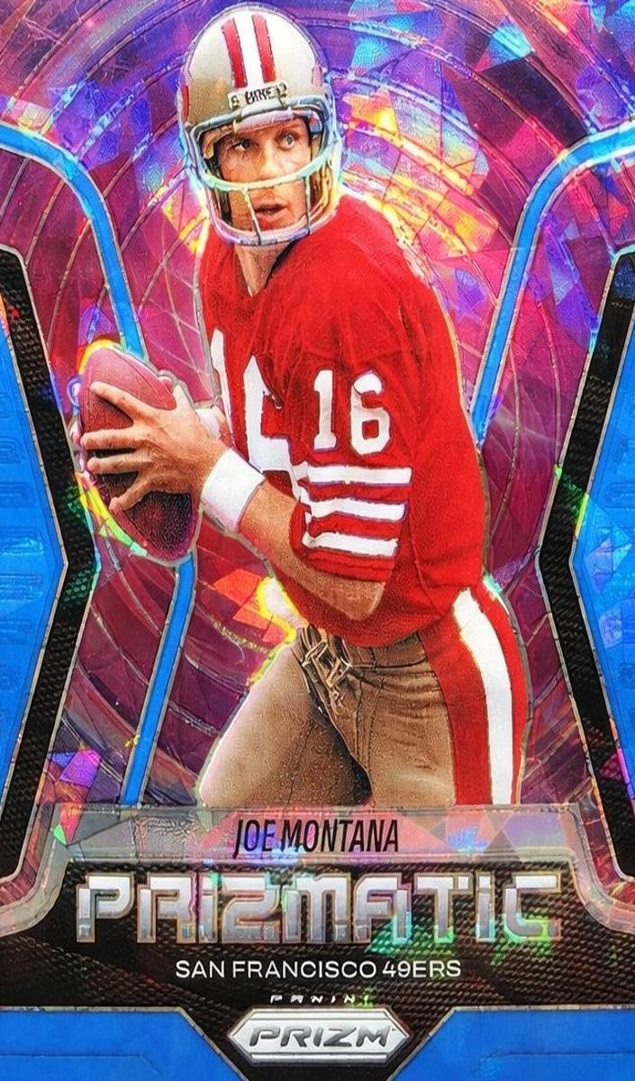 2025 Panini Prizm Football Blue Ice Joe Montana #5