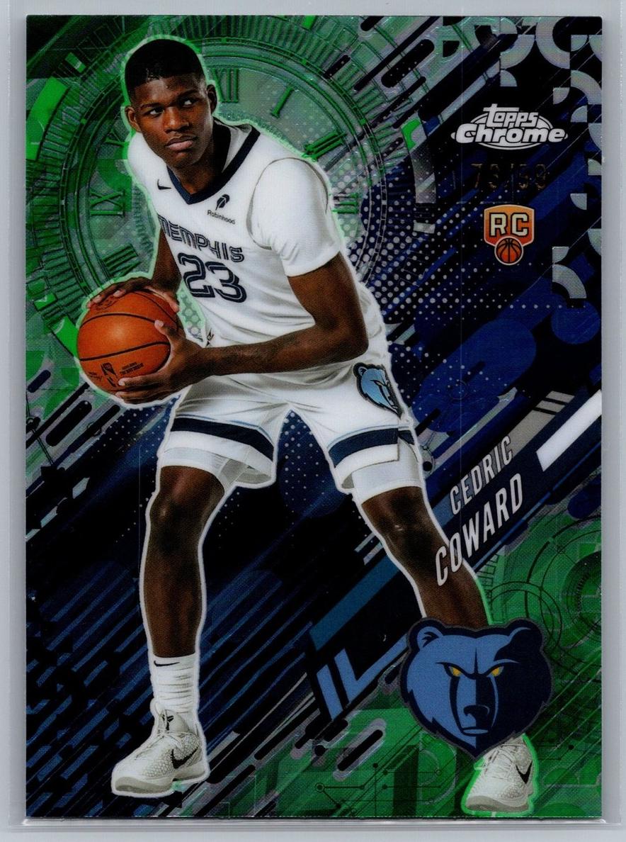 2025 Topps Chrome Basketball Green Refractor Cedric Coward #GT-24