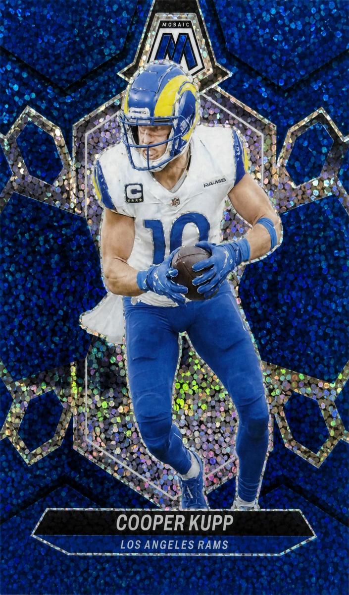 2024 Panini Mosaic Football Blue Sparkle Cooper Kupp #129