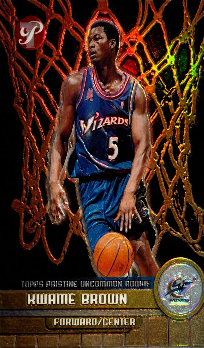 2001 Topps Pristine Basketball Refractor Kwame Brown #55 PSA 10