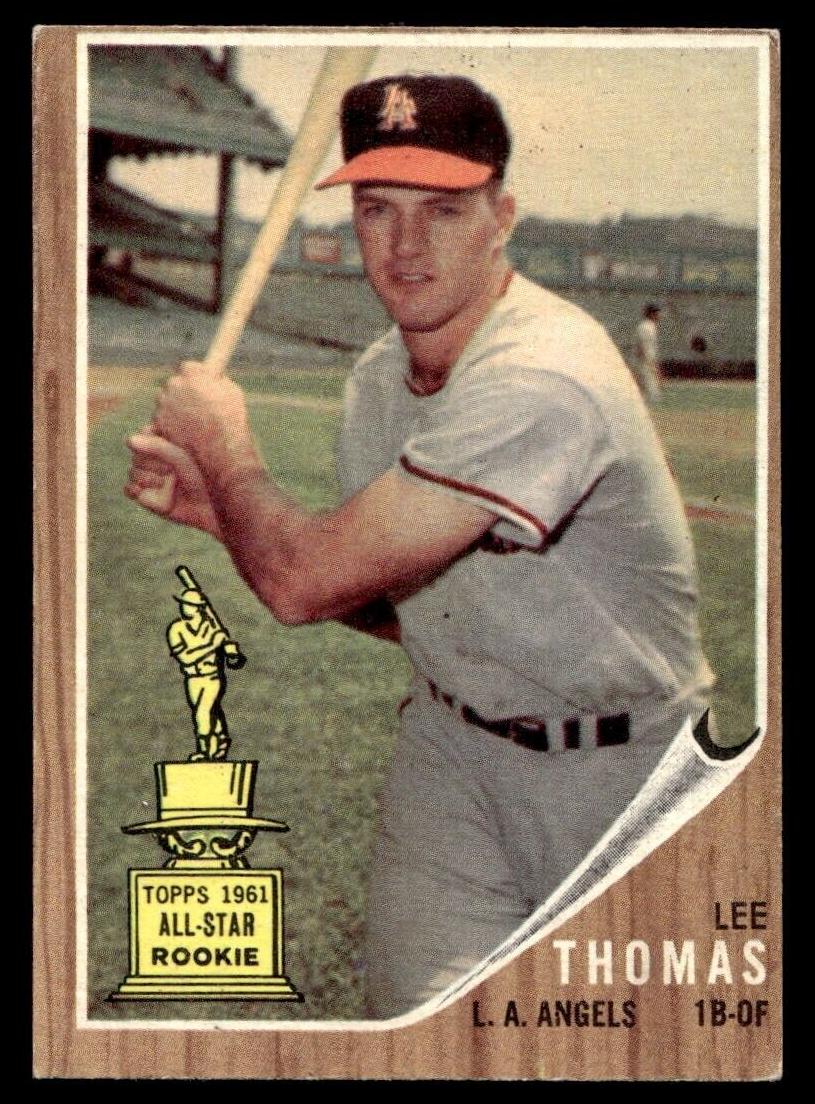 1962 Topps Baseball Green Tint Lee Thomas #154 PSA 7.5