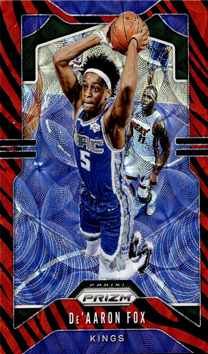 2019 Panini Prizm Basketball Choice Tiger Stripe De'Aaron Fox #120