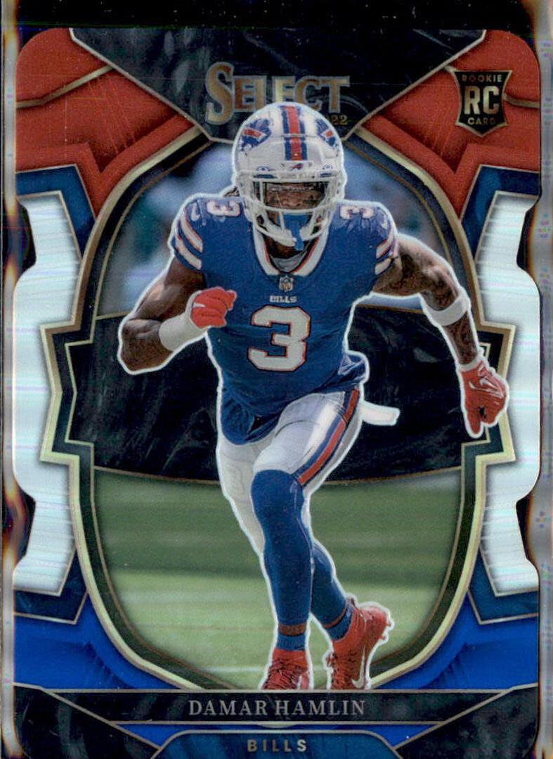2022 Panini Select Football Red And Blue Die Cut Damar Hamlin #100 BGS 9.5