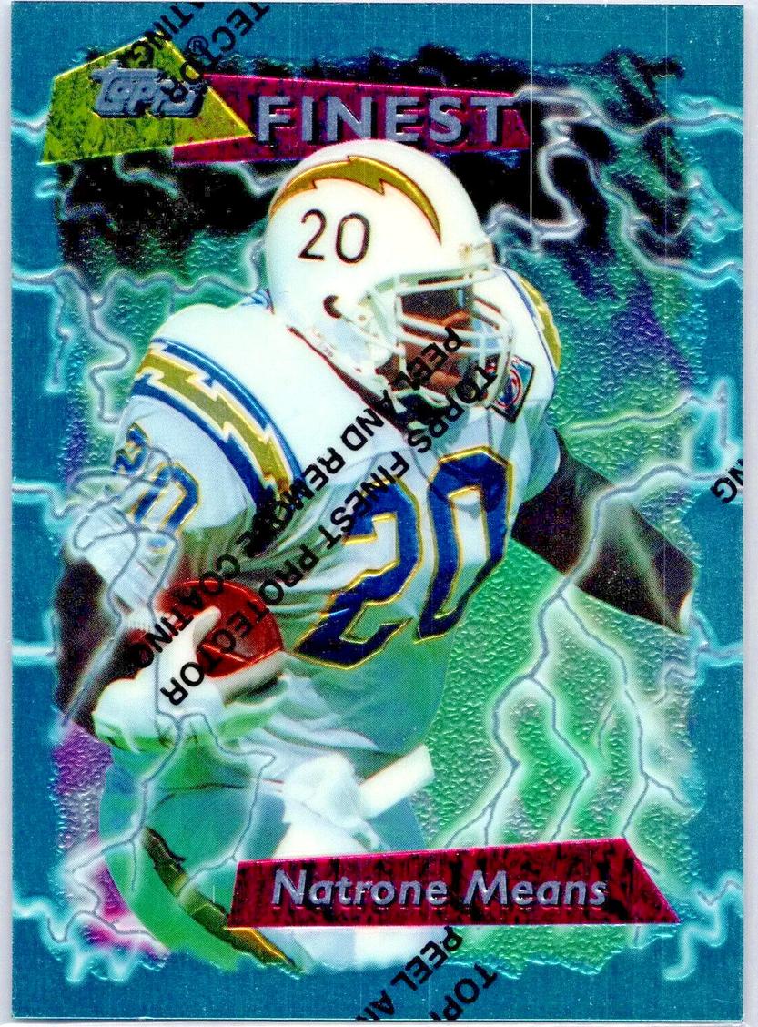 1995 Topps Finest Football Refractor Natrone Means #1