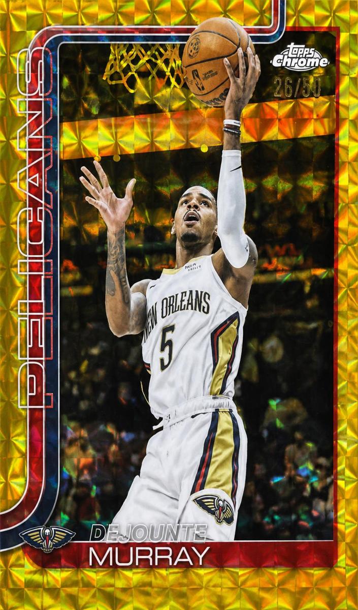 2025 Topps Chrome Basketball Geometric Gold Refractor Dejounte Murray #186