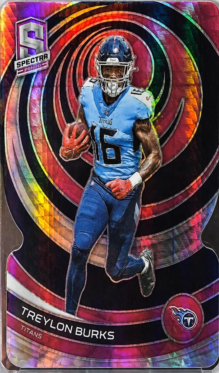2023 Panini Spectra Football Neon Pink Die Cut Treylon Burks #95