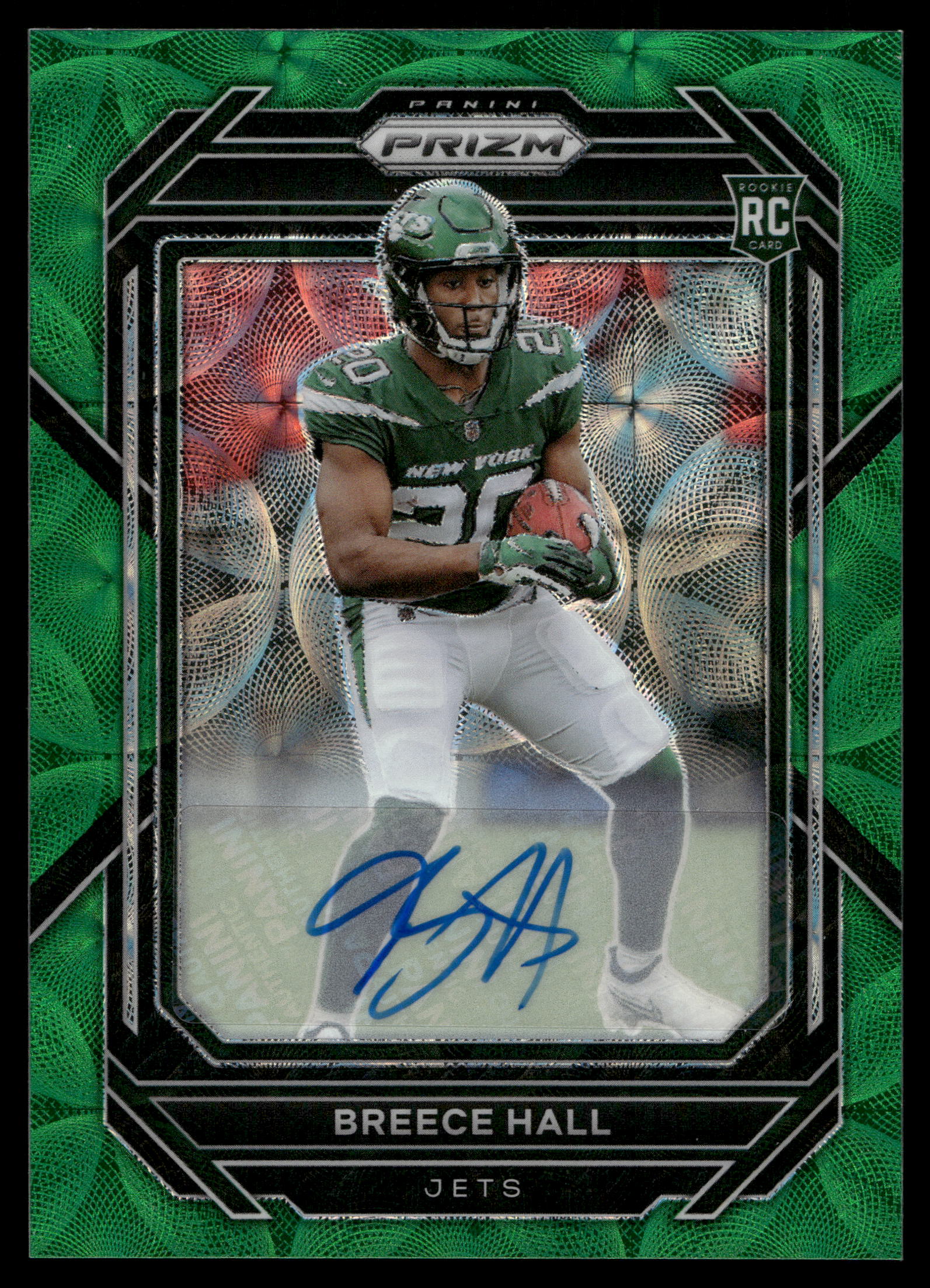 2022 Panini Prizm Football Green Scope Breece Hall #317