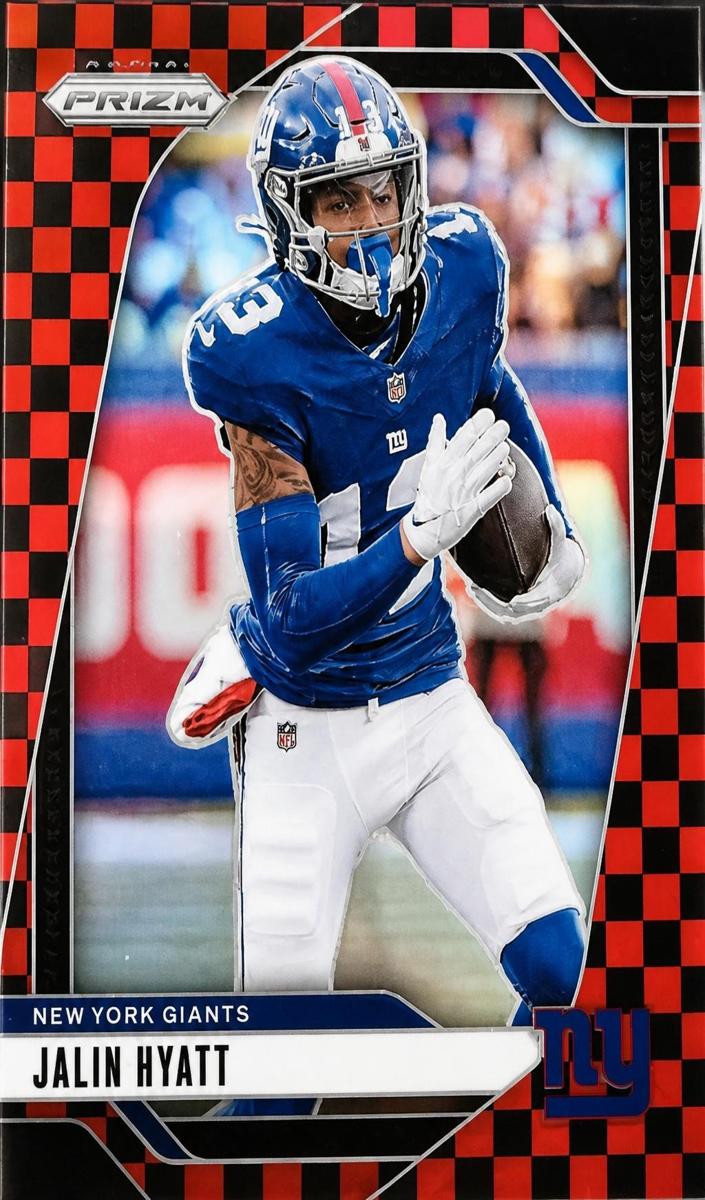 2024 Panini Prizm Football Black and Red Checker Jalin Hyatt #215