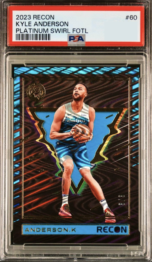 2023 Panini Recon Basketball Holo Platinum Swirl FOTL Kyle Anderson #60 PSA 7