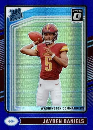 2024 Donruss Optic Football Blue Hyper Jayden Daniels #248 PSA 9