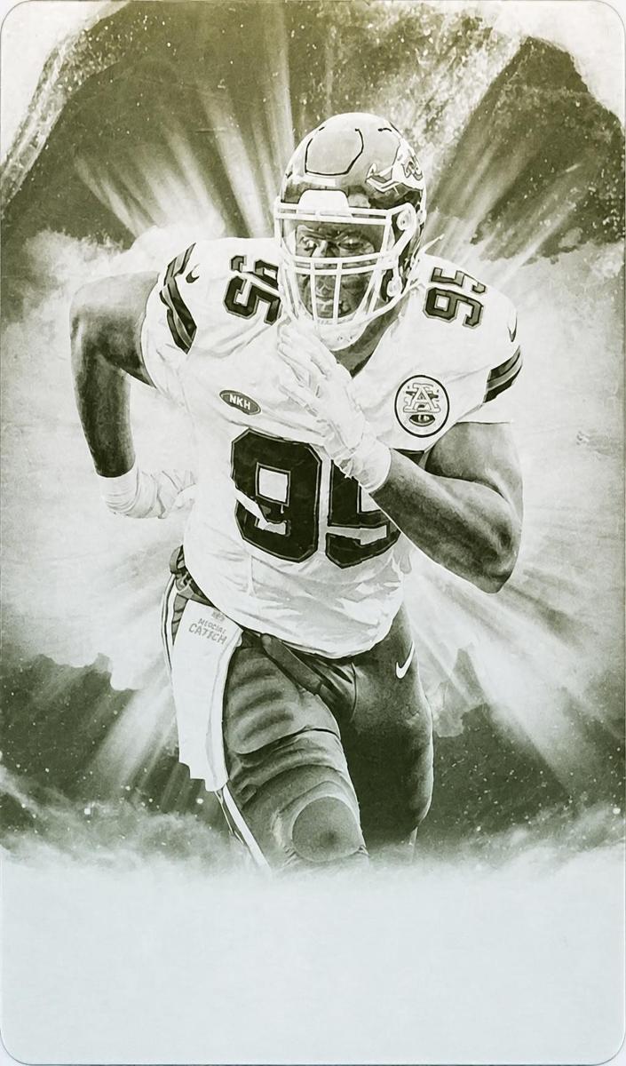 2024 Panini Origins Football Printing Plate Yellow Chris Jones #96