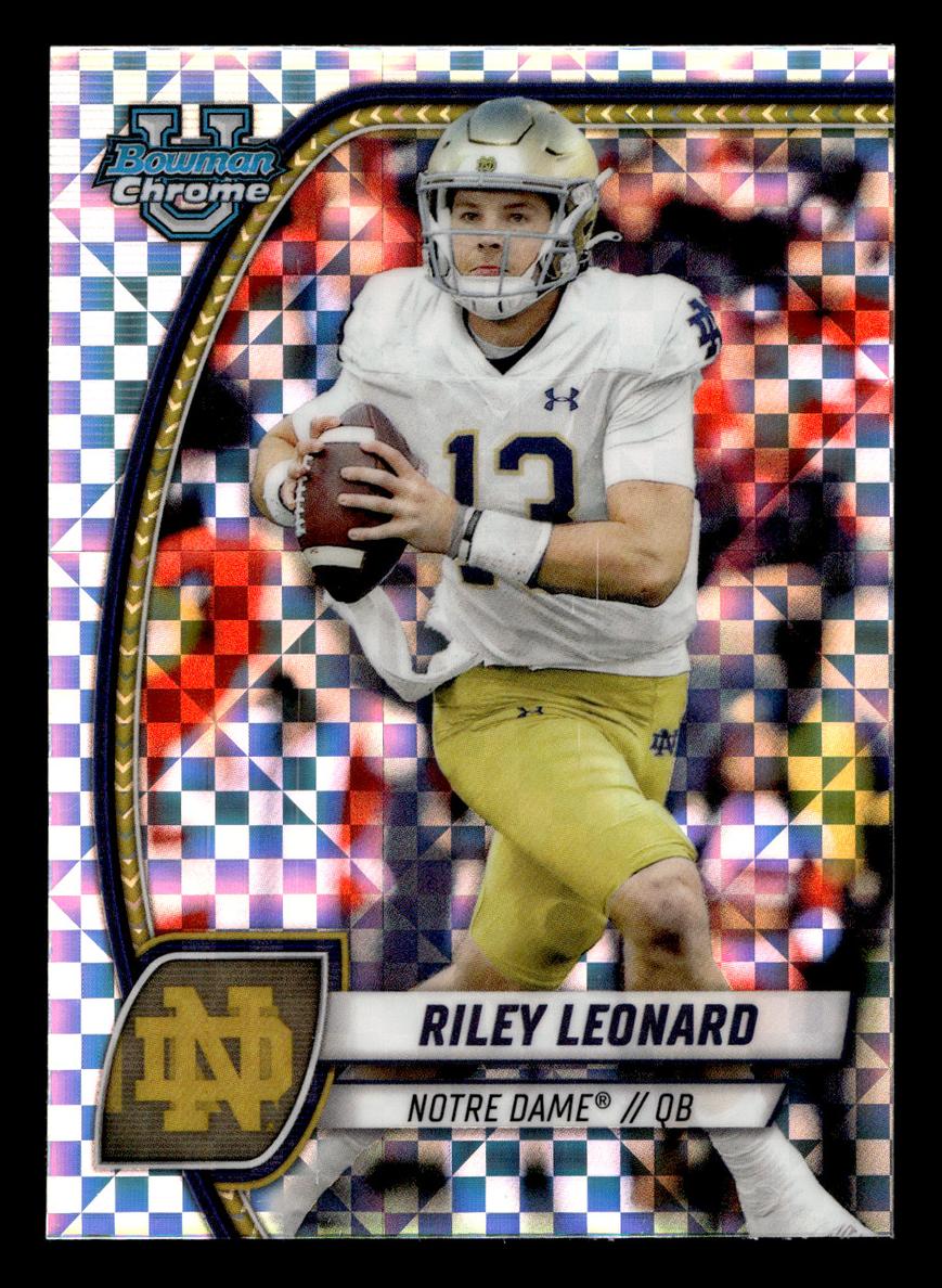 2024 Bowman Chrome University Football X-Fractor Riley Leonard #154 PSA 8.5