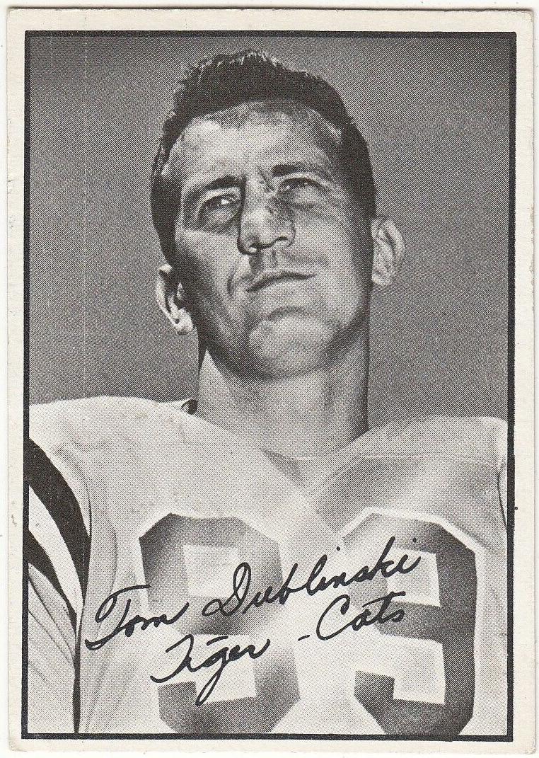 1961 Topps CFL Football Tom Dublinski #46 PSA 7