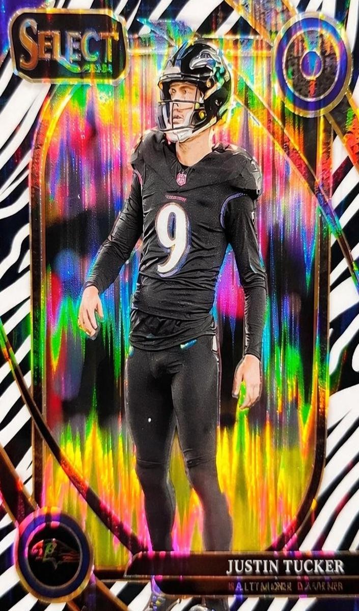 2024 Panini Select Football Zebra Shock Justin Tucker #274