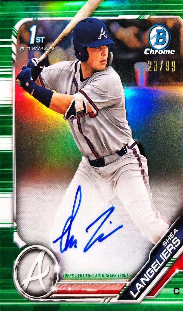2019 Bowman Draft Chrome Baseball Green Shea Langeliers #CDA-SL BGS 9
