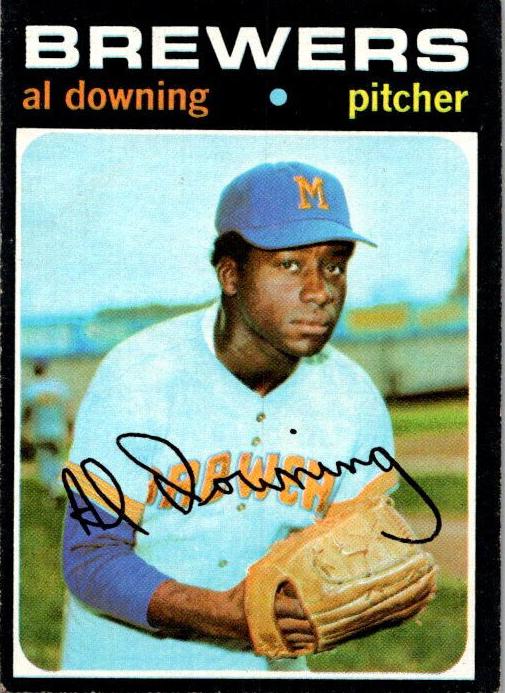 1971 Topps Baseball Al Downing #182 PSA 7