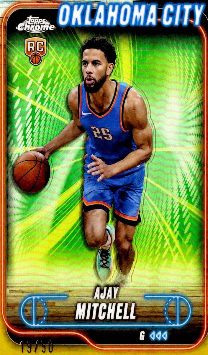 2024 Topps Chrome Basketball Gold Refractor Ajay Mitchell #132
