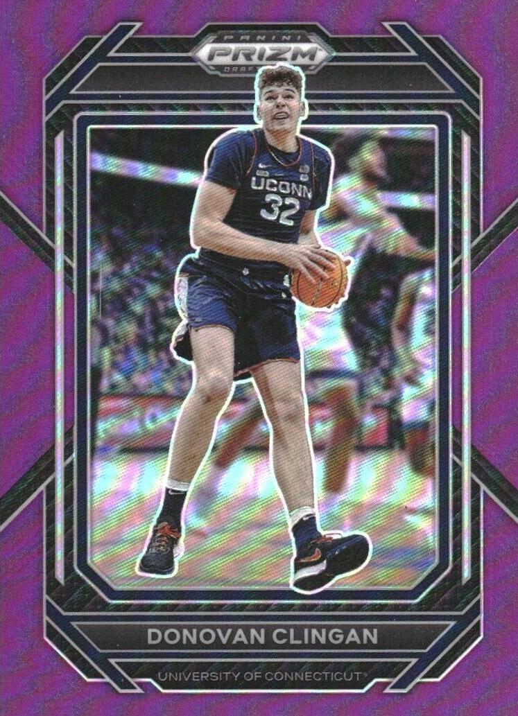 2023 Panini Prizm Draft Picks Basketball Purple Donovan Clingan #48
