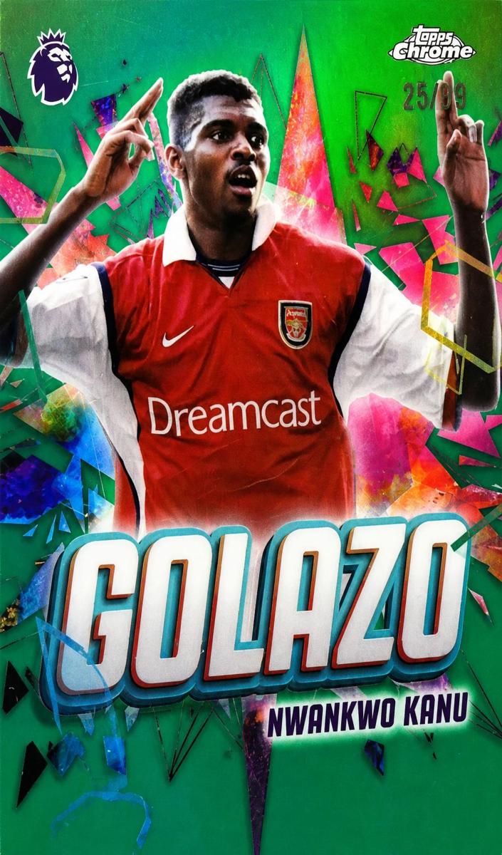 2026 Topps Chrome Premier League Soccer Green Refractor Kanu #GZ-10