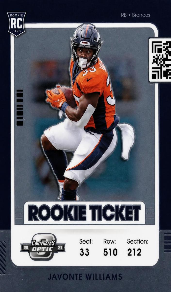 2021 Panini Contenders Optic Football Javonte Williams #72 PSA 9