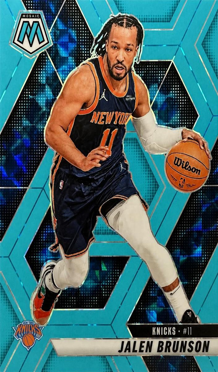 2024 Panini Mosaic Basketball Blue Fluorescent Jalen Brunson #176 PSA 10
