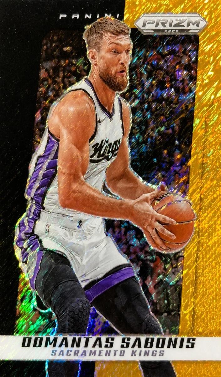 2024 Panini Prizm Deca Basketball Black Gold Shimmer FOTL Domantas Sabonis #175