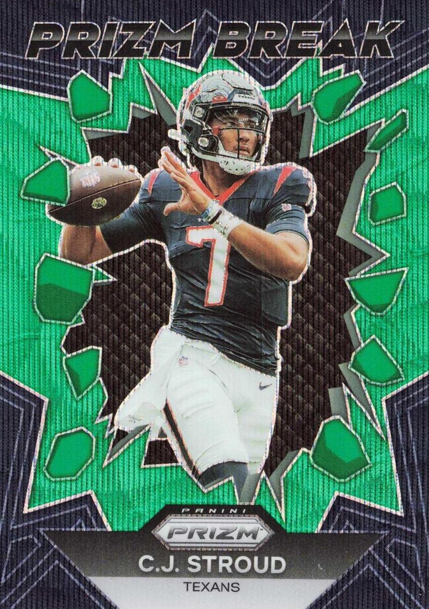 2023 Panini Prizm Football Green Wave C.J. Stroud #PB-6 PSA 9