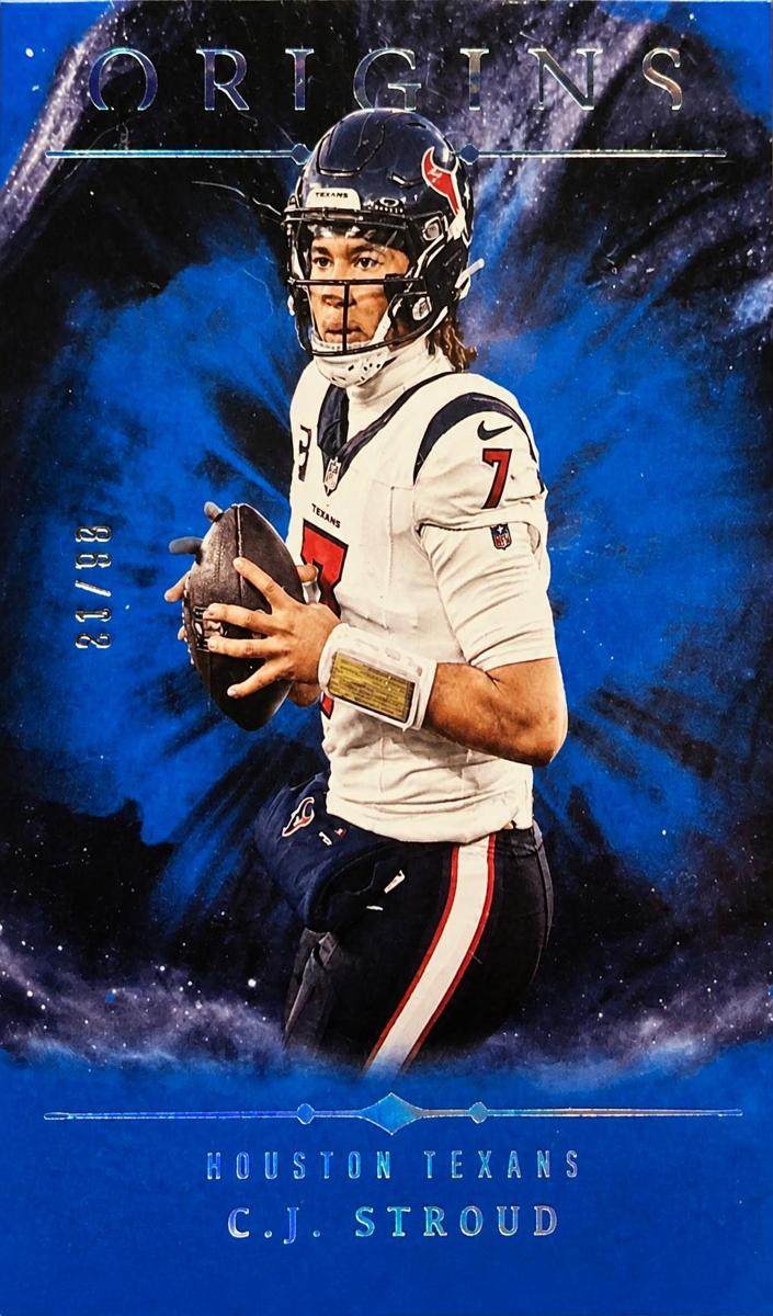 2024 Panini Origins Football Blue C.J. Stroud #30 PSA 8.5