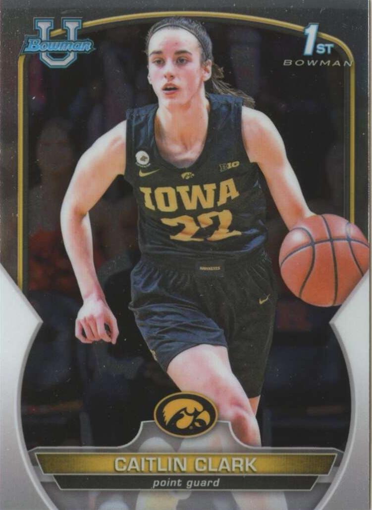2022 Bowman Chrome University Basketball Caitlin Clark #50 RAW Ungraded