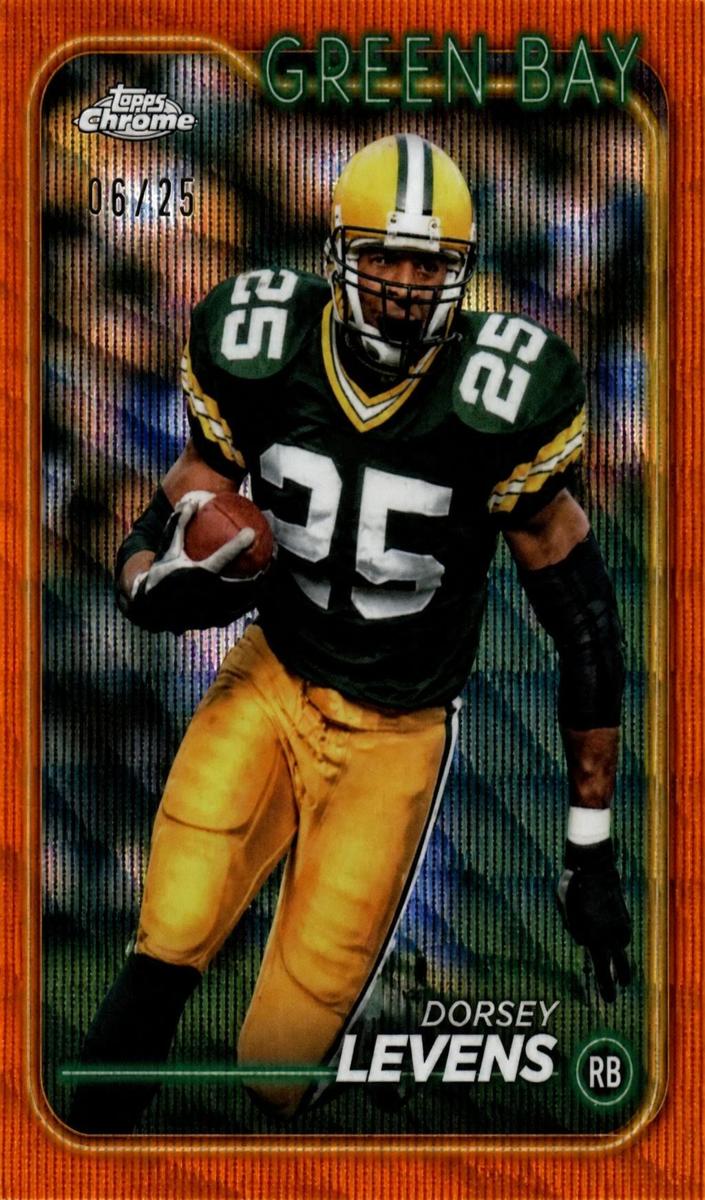 2024 Topps Chrome Football Orange Wave Refractor Dorsey Levens #78