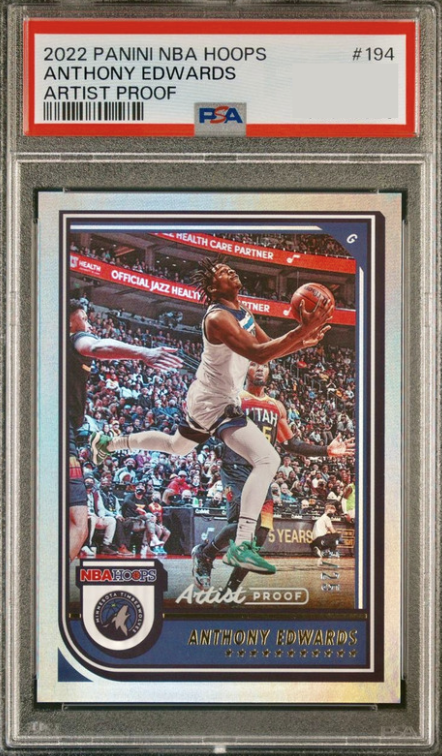 2022 Panini Hoops Basketball Artist Proof Anthony Edwards #194