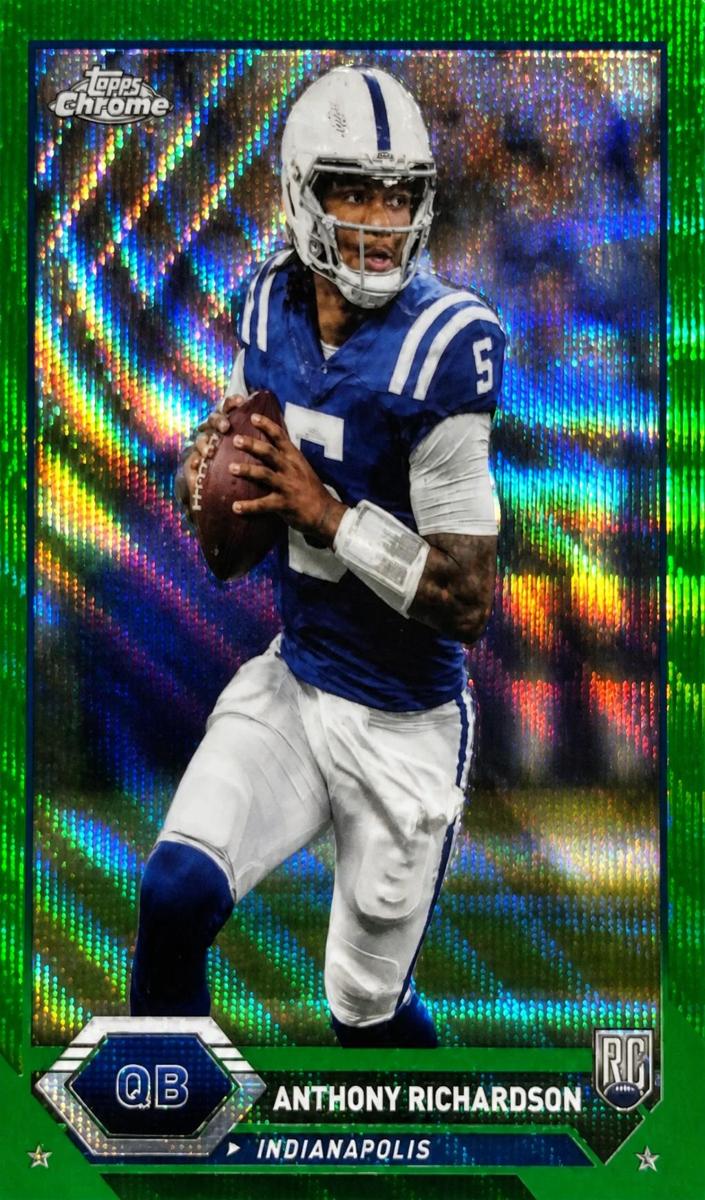 2023 Topps Composite Football Green Wave Refractor Anthony Richardson #3