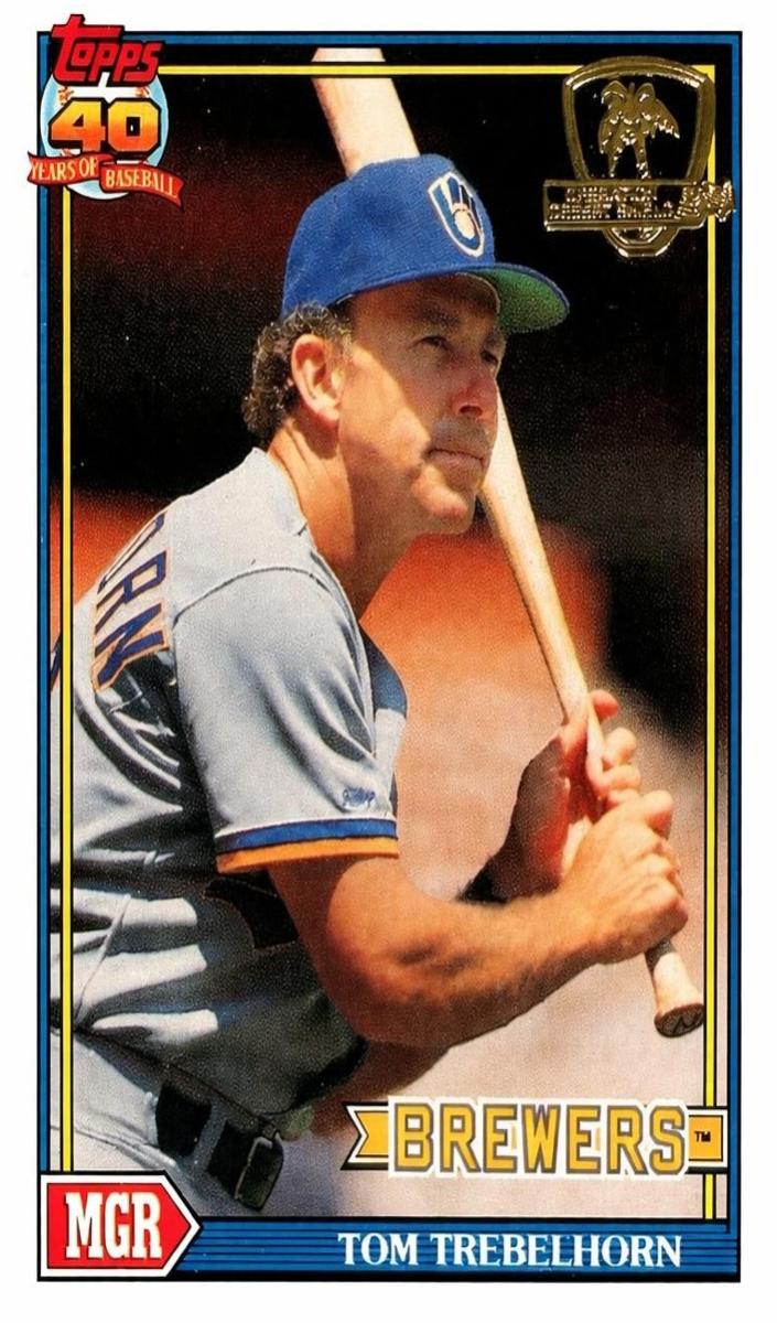 1991 Topps Baseball Tom Trebelhorn #459