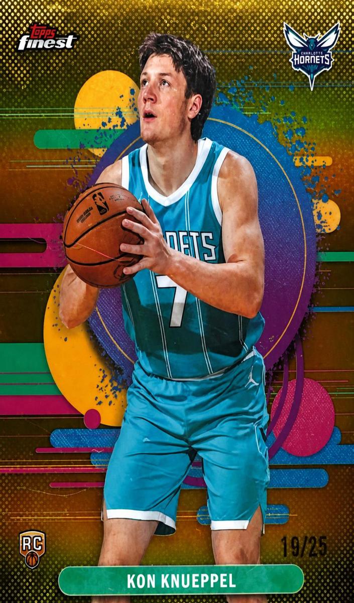 2025 Topps Finest Basketball Gold Refractor Kon Knueppel #104
