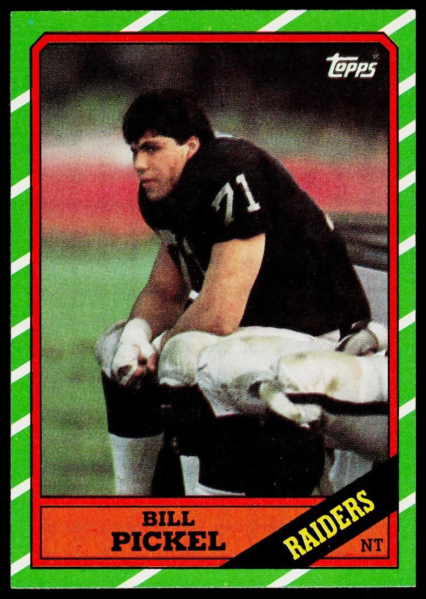 1986 Topps Football Bill Pickel #68 PSA 9