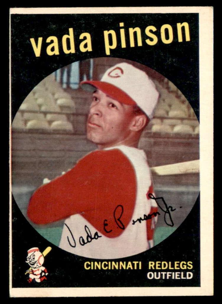 1959 Topps Baseball Vada Pinson #448